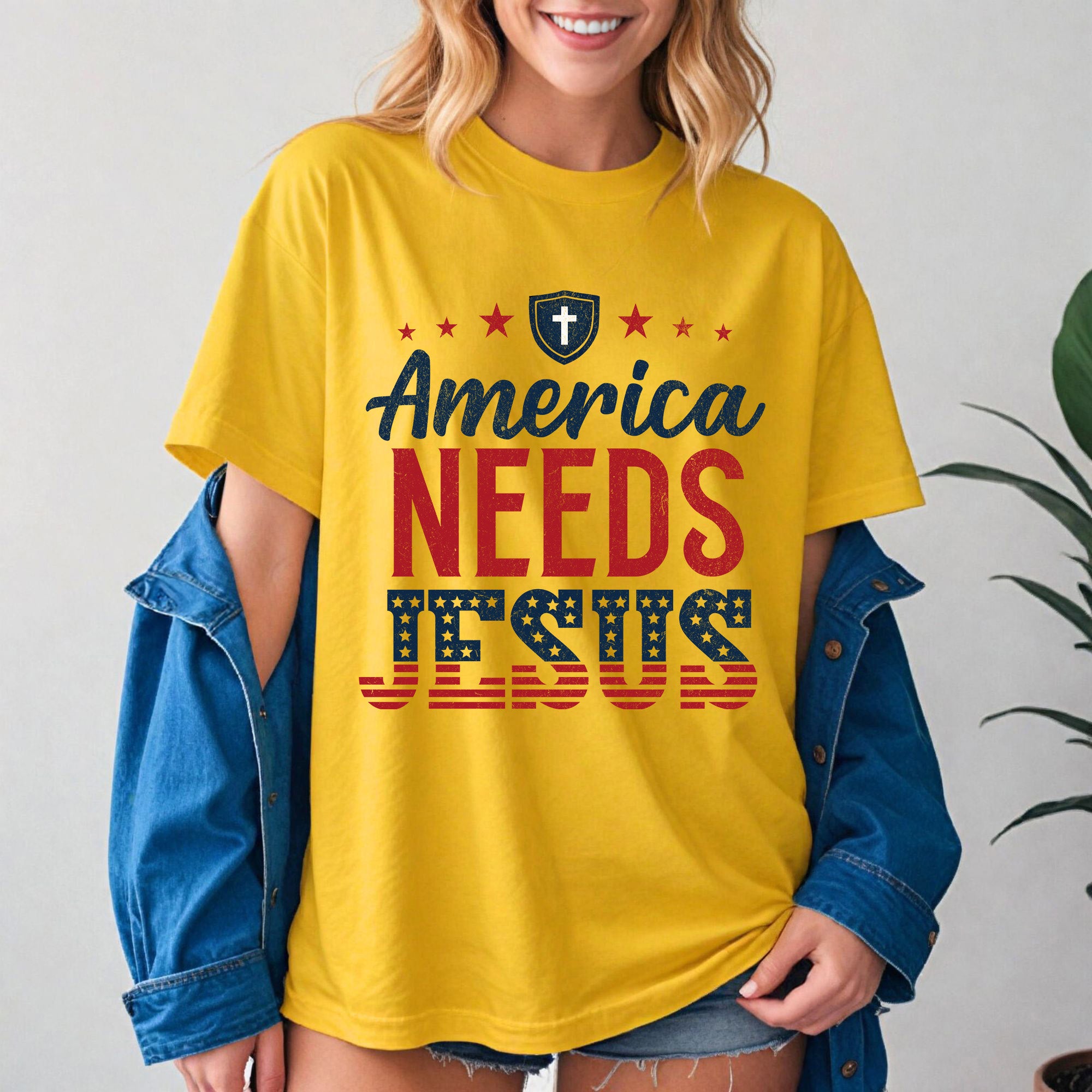 America Needs Jesus Tee