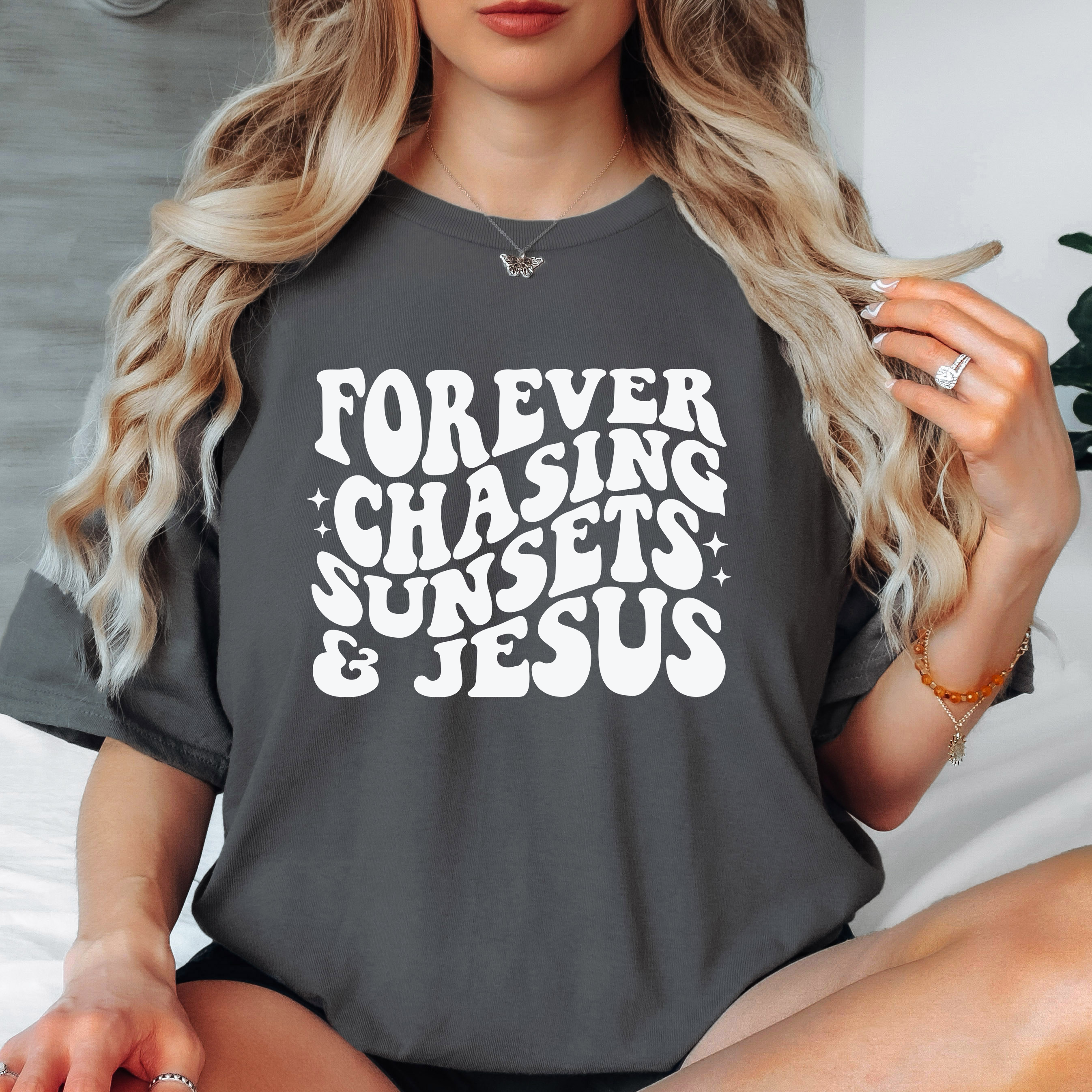 Forever Chasing Sunsets & Jesus T-shirt
