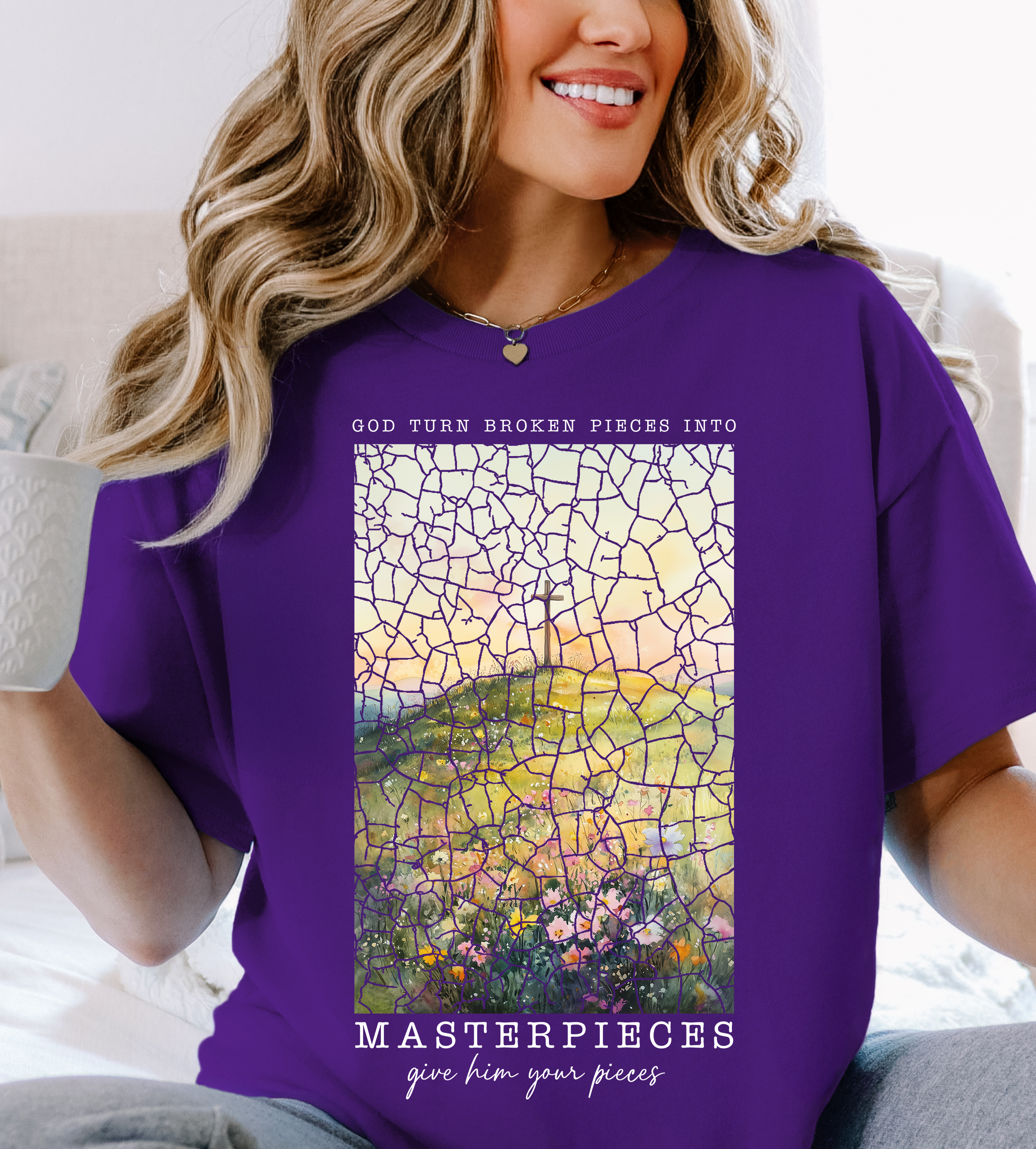 God turn Broken Pieces into Masterpieces Tee