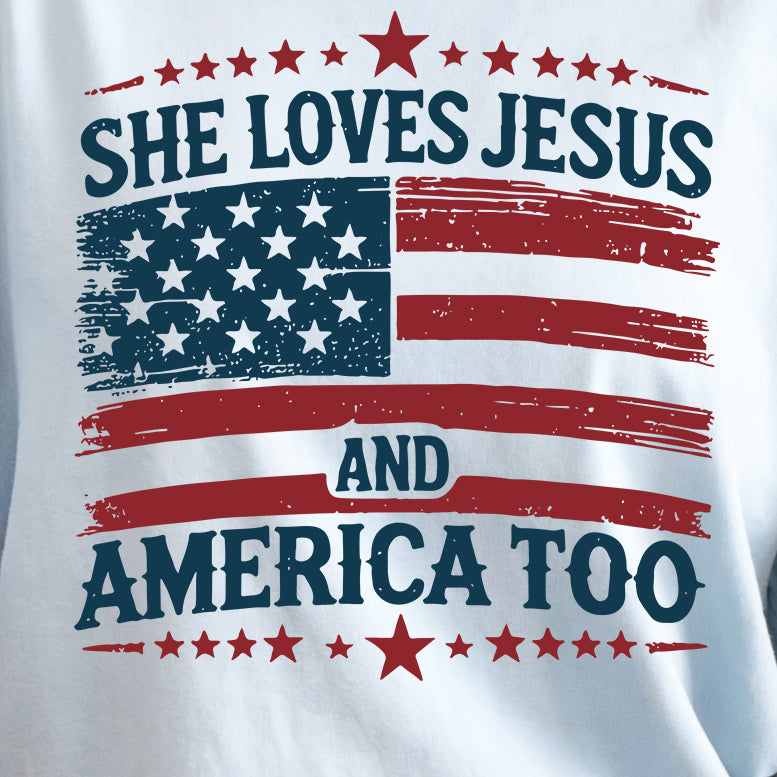 She Loves Jesus And America Too Tee