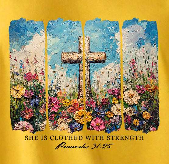 She is Clothed With Strength Tee