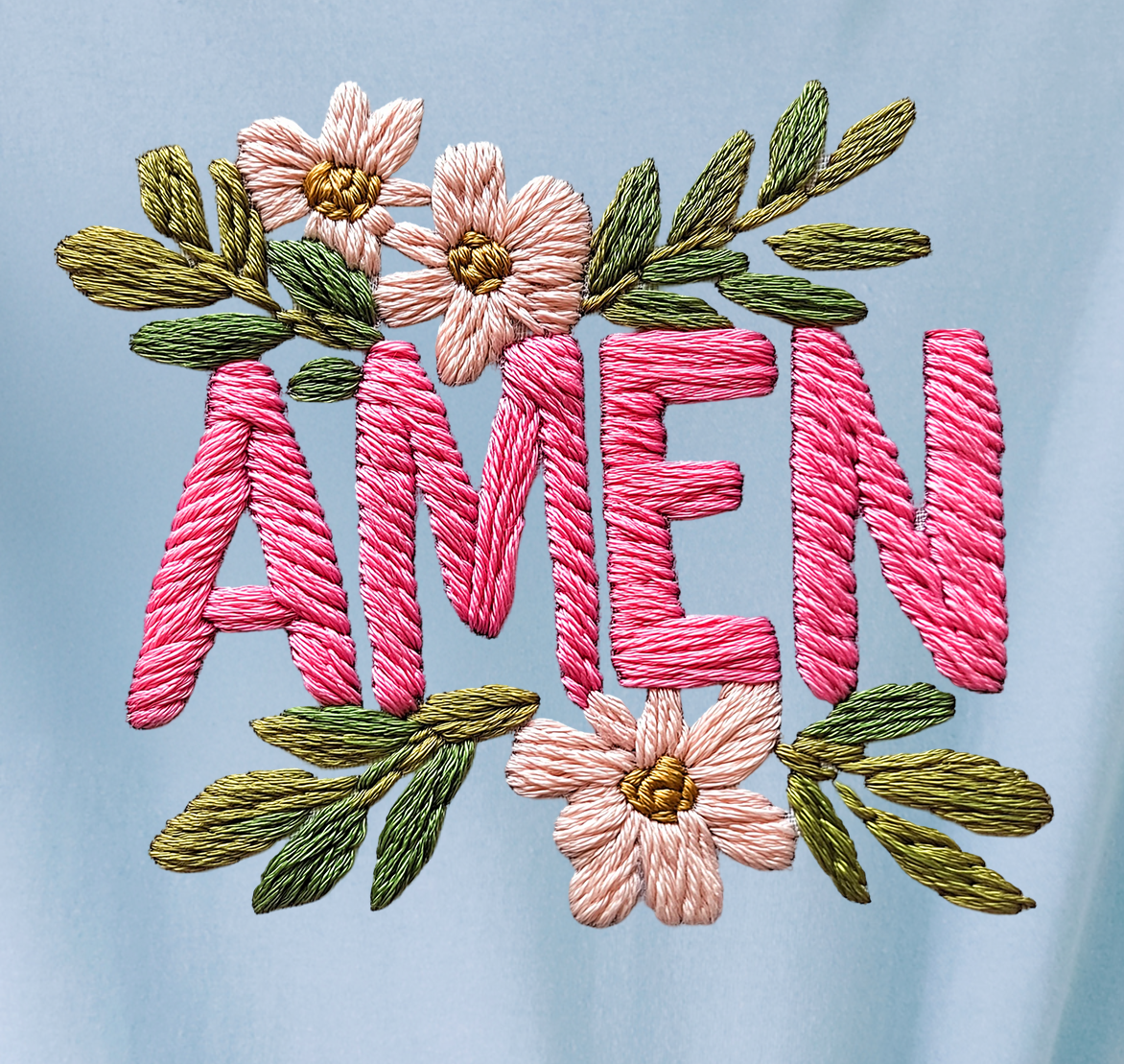 AMEN Faux Embroidery T-shirt